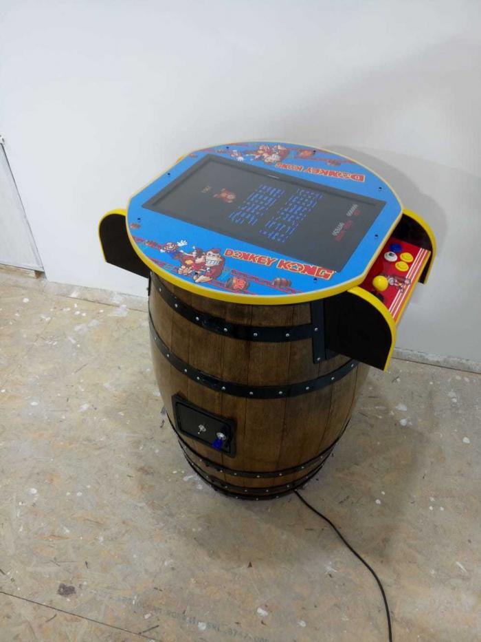 Unique Kong Barrel Design Arcade Machine With 60 Games left view