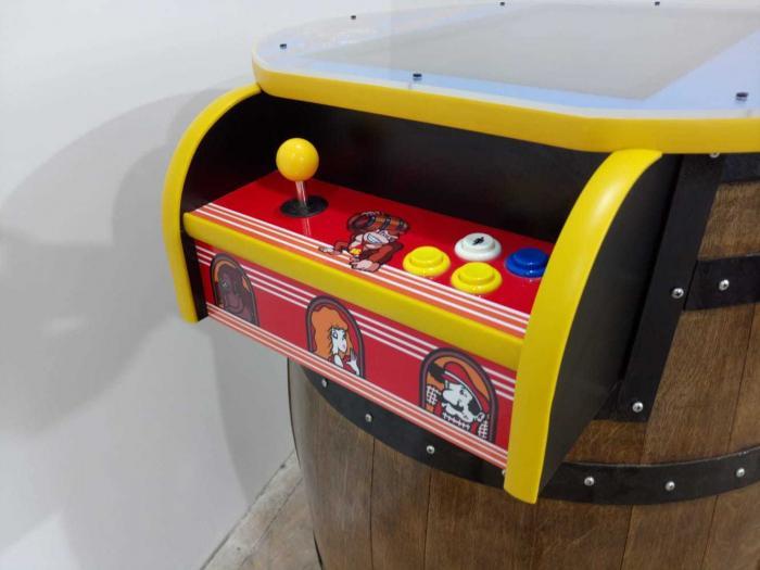 Unique Kong Barrel Design Arcade Machine With 60 Games - side view 2