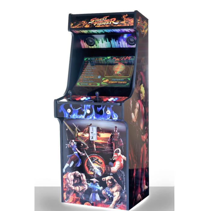 Classic-Upright-Arcade-Machine-Street-Fighter-Theme-With illuminated Buttons and Coin Slot - right
