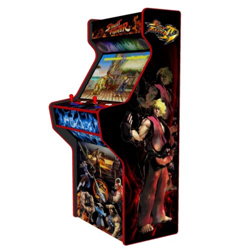 Street Fighter 32 Inch Upright Arcade Machine - American Style Joysticks - Red Tmold - right