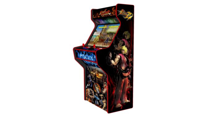 Street Fighter 32 Inch Upright Arcade Machine - American Style Joysticks - Red Tmold - right
