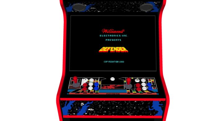 Defender - 27 Inch Upright Arcade Machine - American Style Joysticks - Red Tmold - centre - 15k games