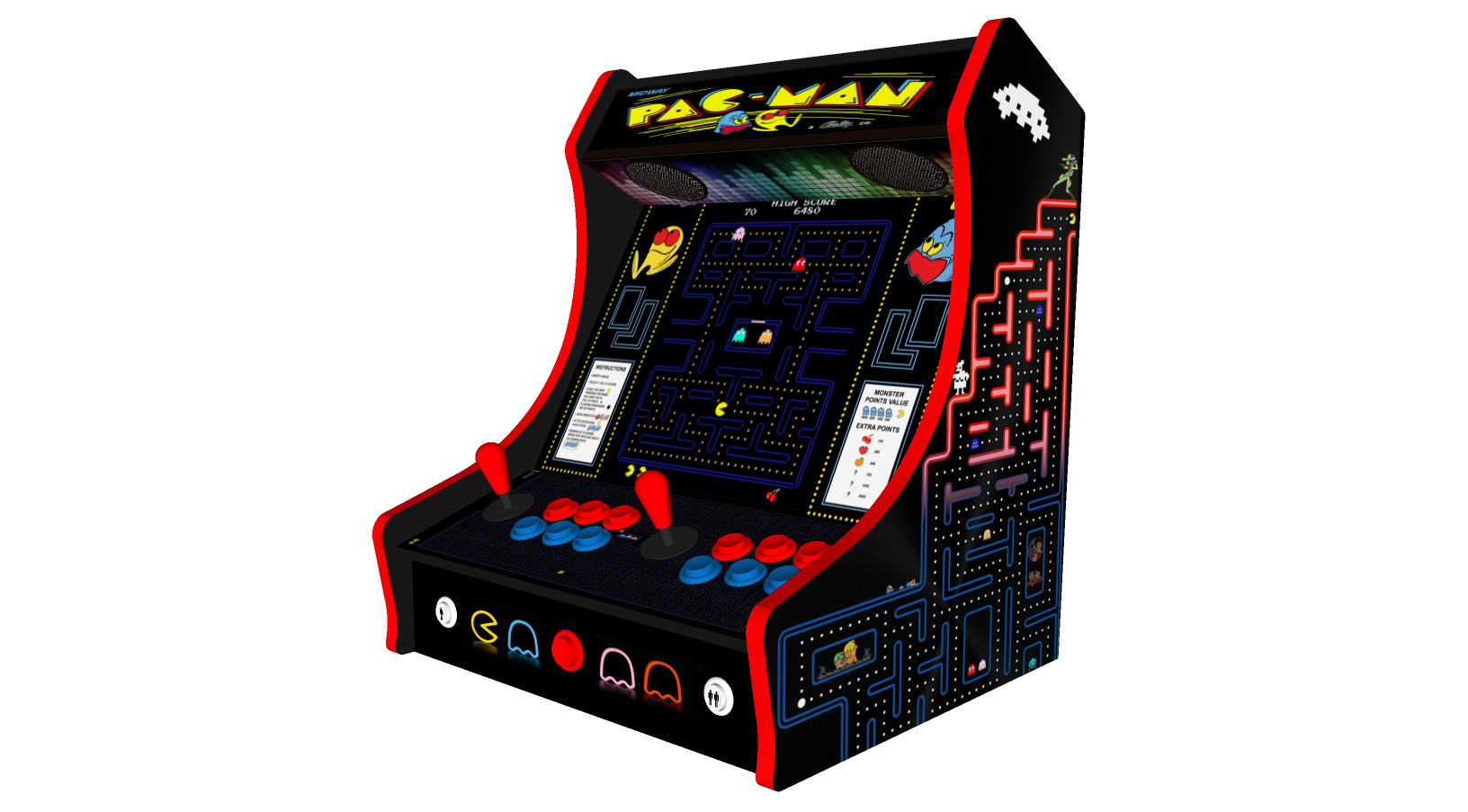 Bartop Arcade Machine, 3000 Retro Games, PacMan Design - arcadecity