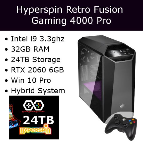 Hyperspin Pre-configured Gaming Machine – Retro Fusion 4000 Pro