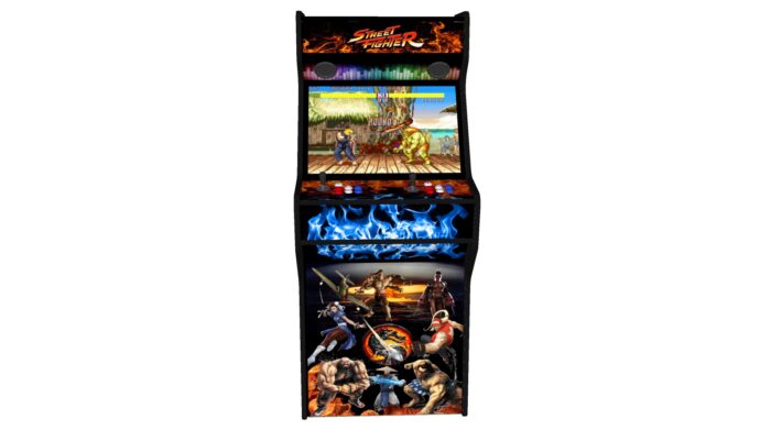 Street Fighter 27 Inch Upright Arcade Machine - American Style Joysticks - Black Tmold - Middle