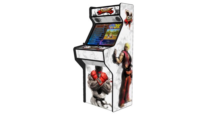Street Fighter 5 - 27 Inch Upright Arcade Machine - American Style Joysticks - Red Tmold - Right