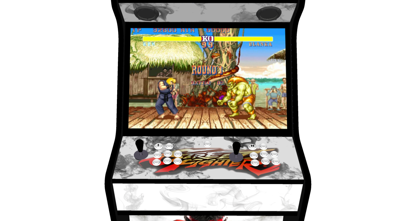 Street Fighter White Arcade Machine, 15000 Games, 27 inch screen, 120w ...