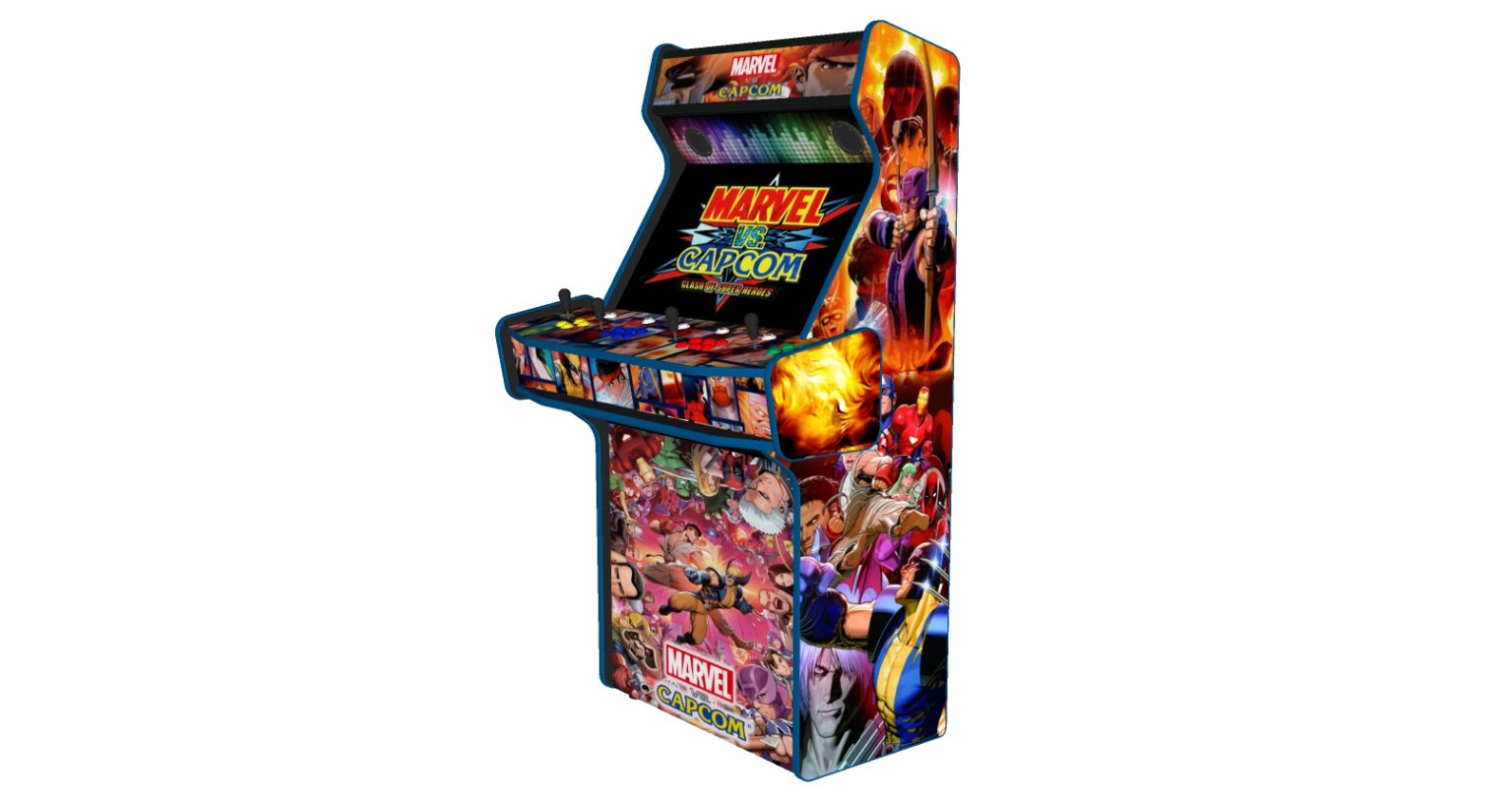 Marvel Vs Capcom V1 Upright 4 Player Arcade Machine 32 Screen 120w